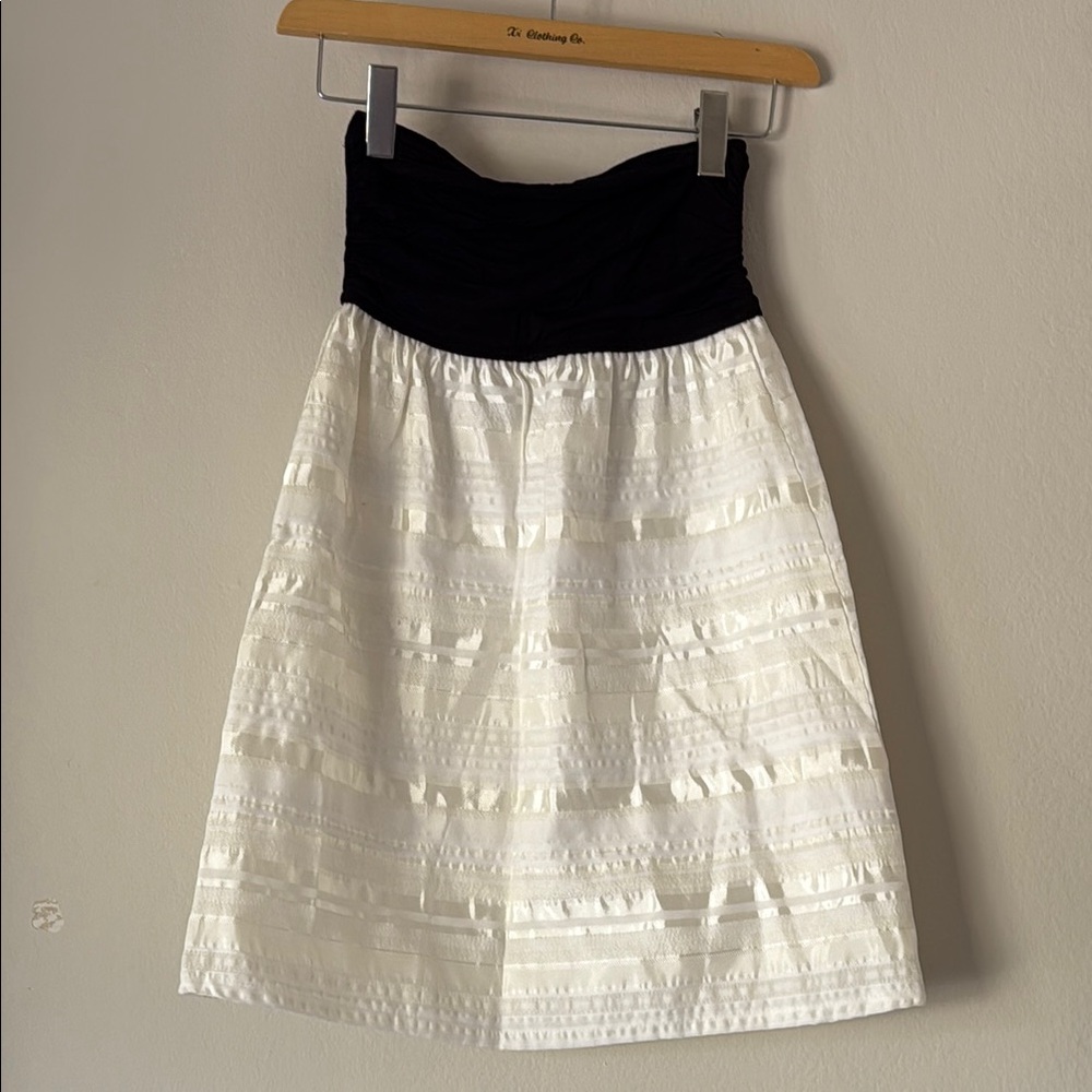 Eight Sixty Black and White Strapless Dress